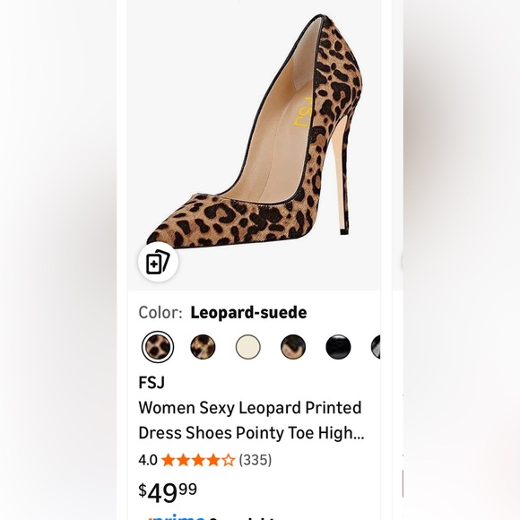 FSJ Leopard Patterned Heels - Picture 3 of 5